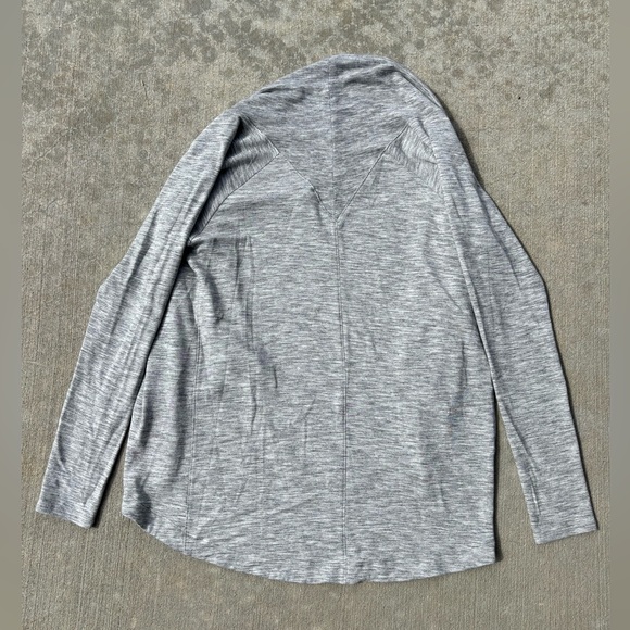 Athleta Sz S Gray Pranayama Wrap Cardigan Sweatshirt Top - Picture 3 of 6